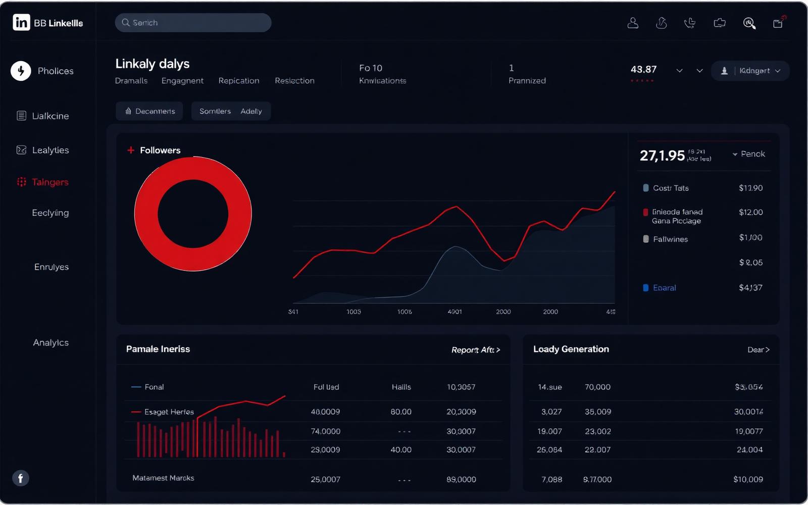Client analytics dashboard showing before-and-after growth